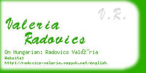 valeria radovics business card